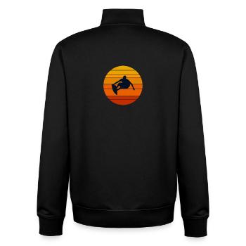 Surf-Hobbys - Unisex Organic Zip Sweatshirt von Stanley/Stella - Schwarz - Hinten - AI Model Male 185 light (185cm)