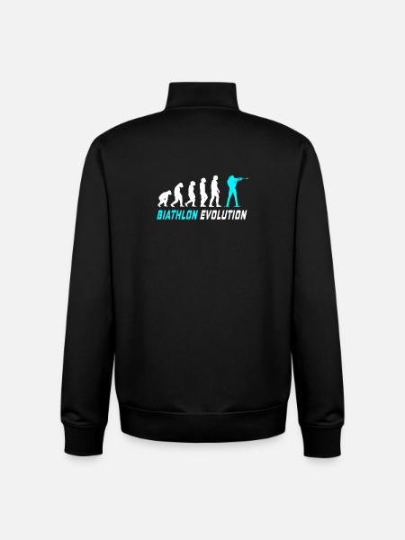 Evolution biathlon design / gift idea - Unisex Organic Zip Sweatshirt by Stanley/Stella - black
