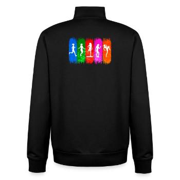 Fitness Gym Gym Training Training - Sweat zippé unisexe en coton bio Stanley/Stella - noir - Dos - AI Model Male 185 light (185cm)