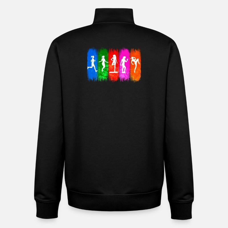 Fitnesstraining Fitnessstudio Workout Training - Unisex Organic Zip Sweatshirt von Stanley/Stella - Schwarz