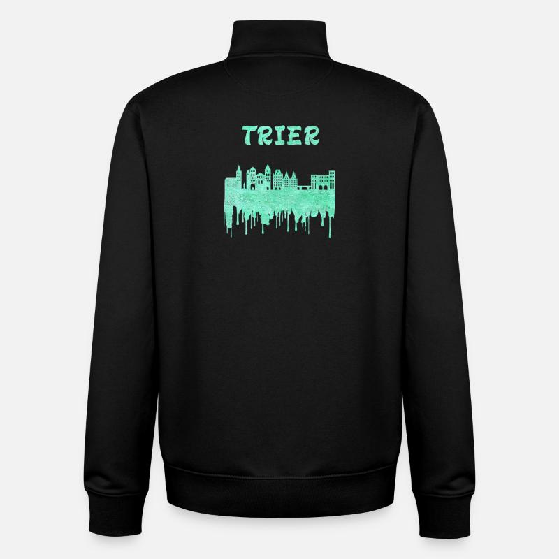 Trier Syline Design / Geschenkidee - Unisex Organic Zip Sweatshirt von Stanley/Stella - Schwarz