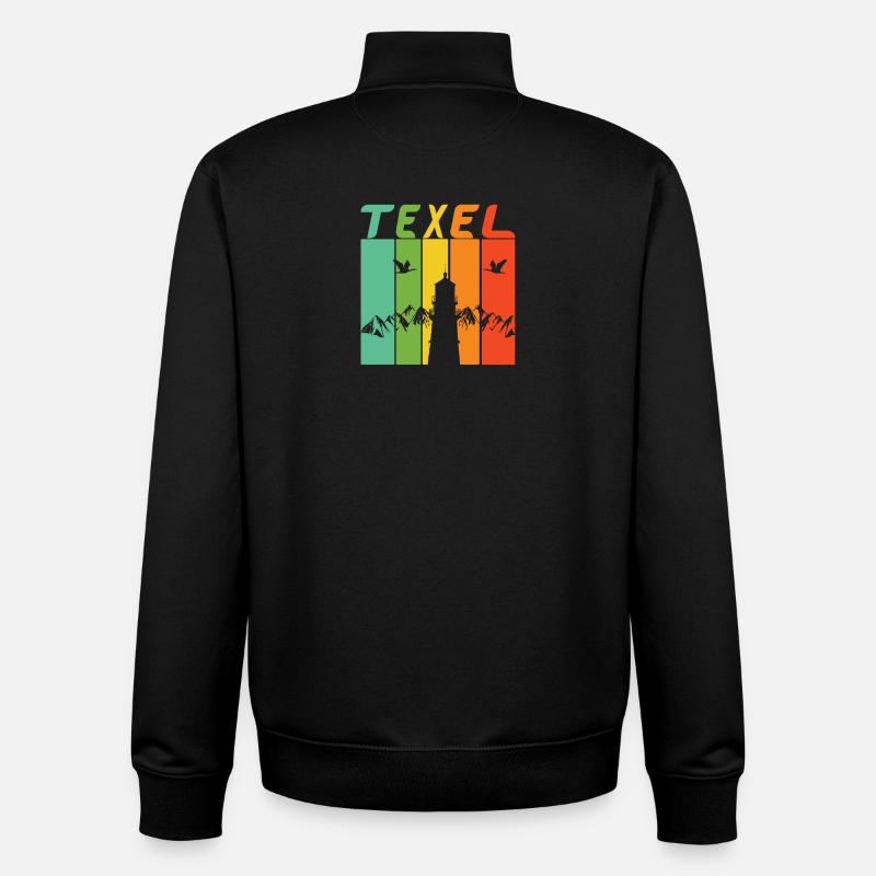 Texel Leuchtturm Design / Geschenk - Unisex Organic Zip Sweatshirt von Stanley/Stella - Schwarz