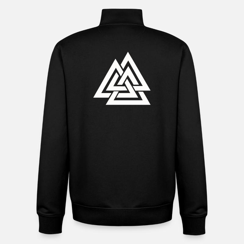 Valknut Wikinger - Unisex Organic Zip Sweatshirt von Stanley/Stella - Schwarz