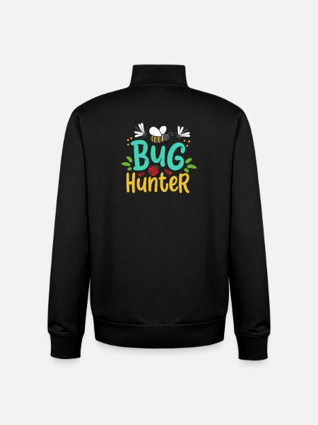 Ladybug insect catcher entomologist - Unisex Organic Zip Sweatshirt by Stanley/Stella - black