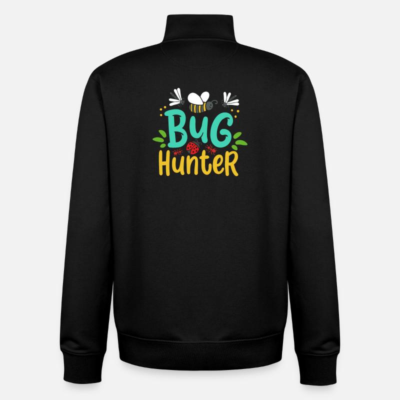 Entomologiste attrapeur d’insectes coccinelles - Sweat zippé unisexe en coton bio Stanley/Stella - noir