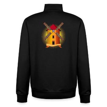 goldene Windmühle mit strahlendem Hintergrund - Unisex Organic Zip Sweatshirt von Stanley/Stella - Schwarz - Hinten - AI Model Male 185 light (185cm)