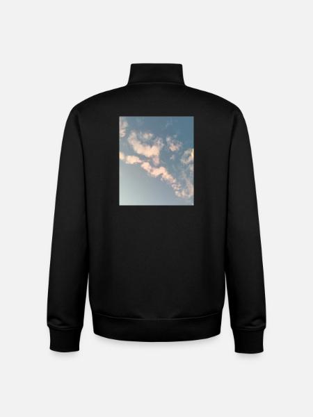 Pastel Clouds Sky Zen Design - Unisex Organic Zip Sweatshirt by Stanley/Stella - black