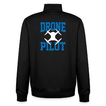 Drone pilot - Unisex Organic Zip Sweatshirt by Stanley/Stella - black - Back - AI Model Male 185 light (185cm)