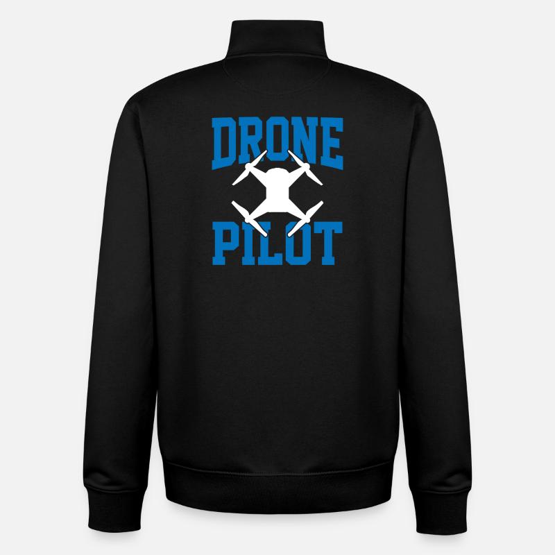 Drone pilot - Unisex Organic Zip Sweatshirt by Stanley/Stella - black