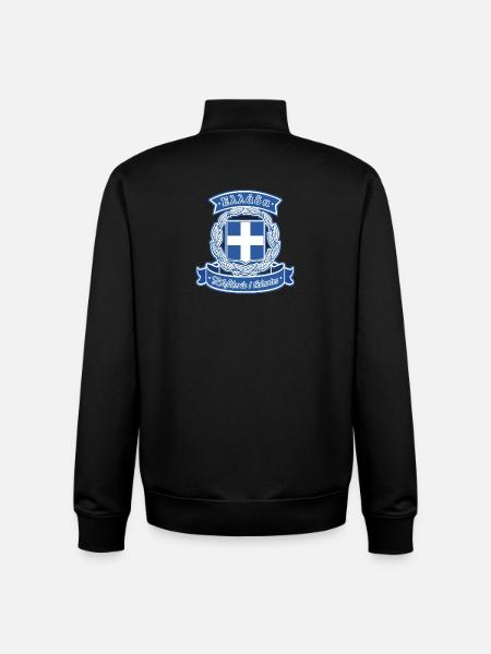 Greece Blue Icon - Unisex Organic Zip Sweatshirt by Stanley/Stella - black