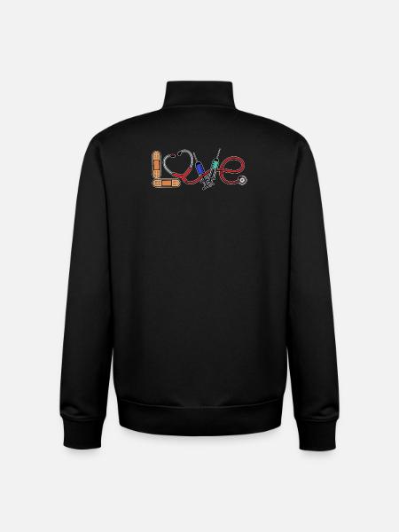 Aide soignante - Sweat zippé unisexe en coton bio Stanley/Stella - noir