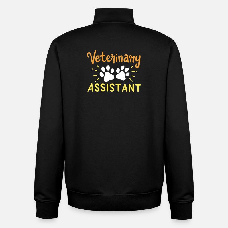 Veterinary Assistant Vet Tech - Unisex Organic Zip Sweatshirt by Stanley/Stella - black