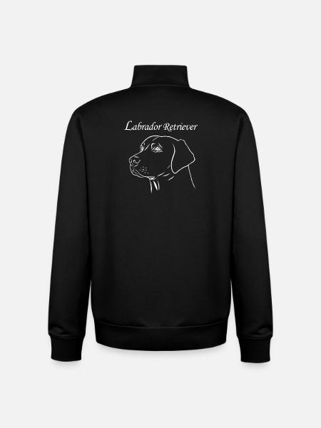 Labrador Retriever Portrait - Unisex Organic Zip Sweatshirt by Stanley/Stella - black