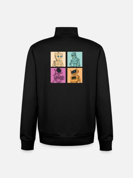Robot Robotics Engineer - Unisex Organic Zip Sweatshirt by Stanley/Stella - black