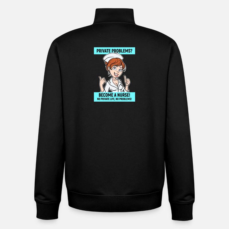 Krankenschwester Lustig Statement Pflegerin Beruf - Unisex Organic Zip Sweatshirt von Stanley/Stella - Schwarz