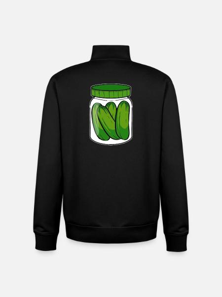 Concombre mariné vegan - Sweat zippé unisexe en coton bio Stanley/Stella - noir