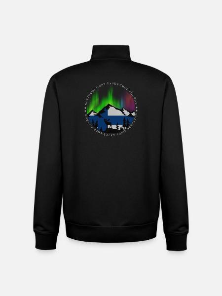 Northern Lights Experience Design - Unisex Organic Zip Sweatshirt by Stanley/Stella - black