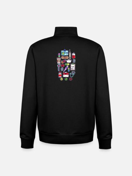 Infirmière soignante infirmière soignante - Sweat zippé unisexe en coton bio Stanley/Stella - noir