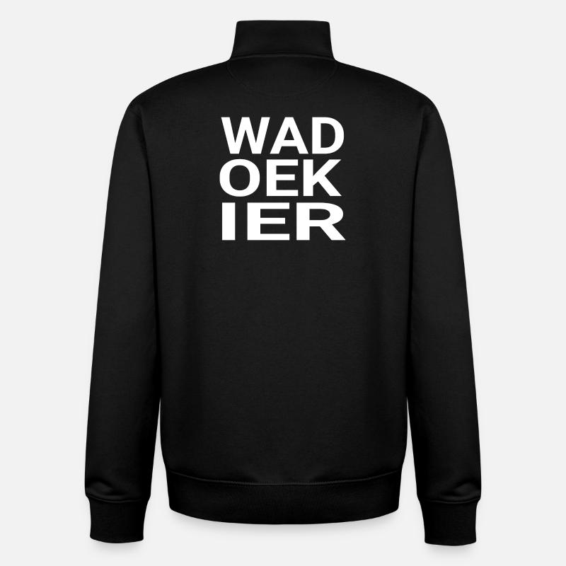 WADOEKIER - Sweat zippé unisexe en coton bio Stanley/Stella - noir