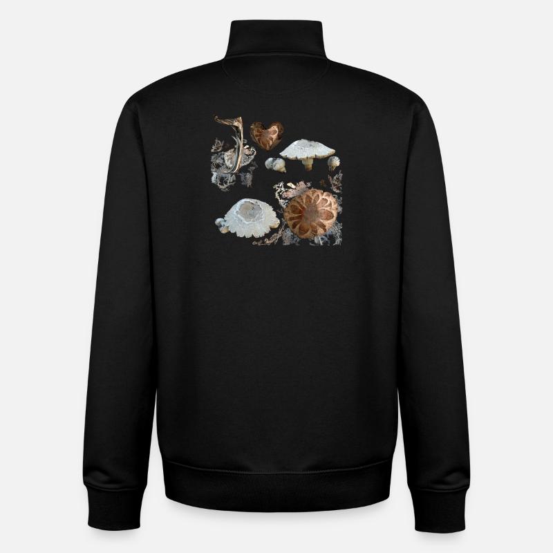 Mycètes - Sweat zippé unisexe en coton bio Stanley/Stella - noir
