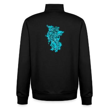 Seepferd - Unisex Organic Zip Sweatshirt von Stanley/Stella - Schwarz - Hinten - AI Model Male 185 light (185cm)
