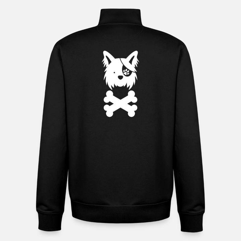 Seerüde Piratendesign - Unisex Organic Zip Sweatshirt von Stanley/Stella - Schwarz