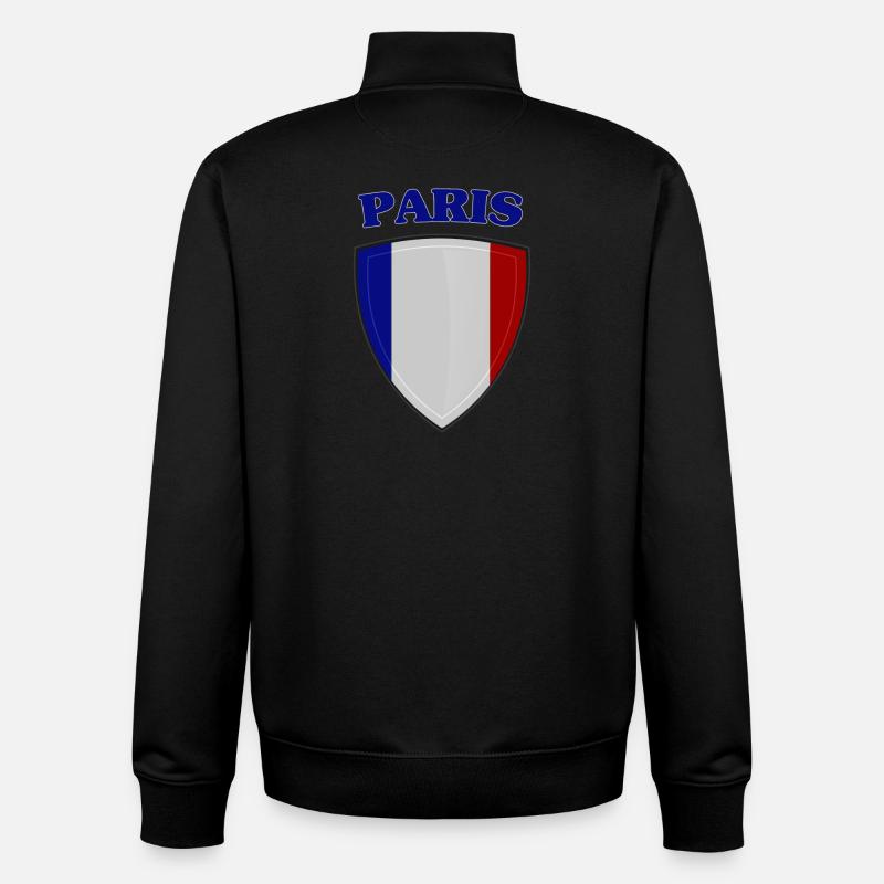 Paris - Unisex Organic Zip Sweatshirt by Stanley/Stella - black