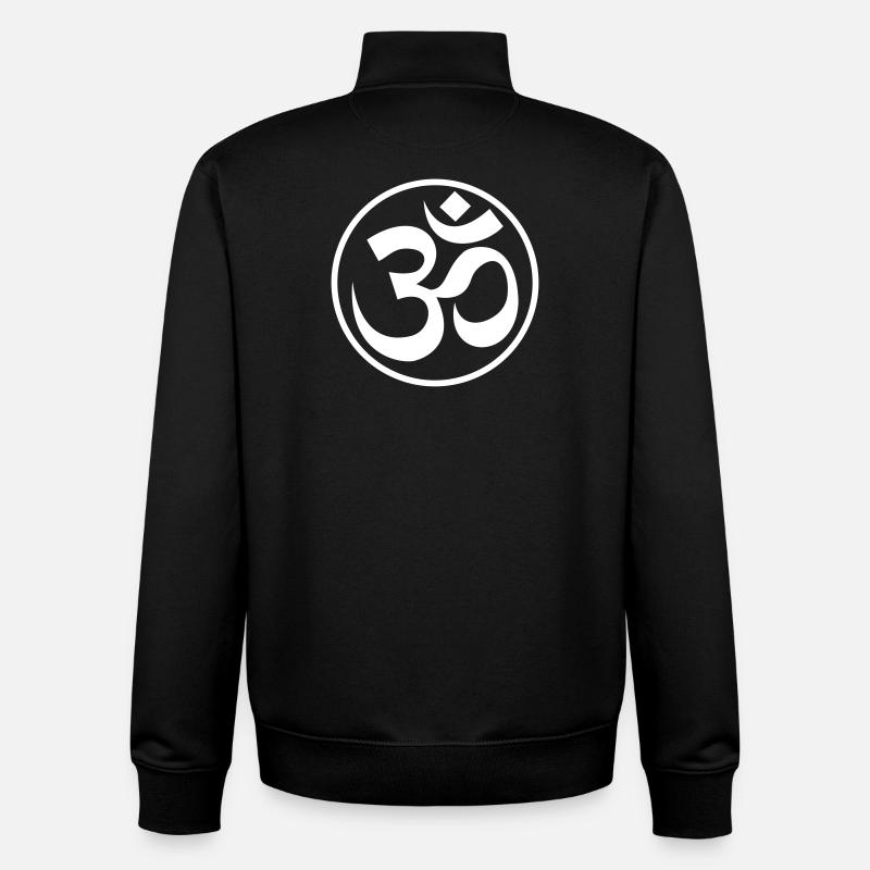 OM Goa Signe - Sweat zippé unisexe en coton bio Stanley/Stella - noir