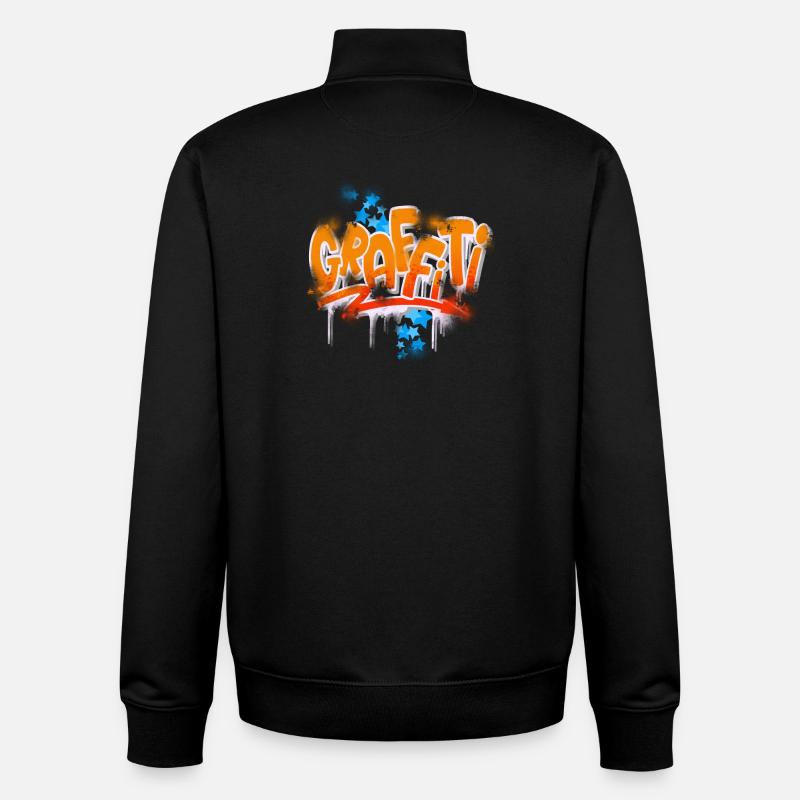 graffiti - Unisex Organic Zip Sweatshirt by Stanley/Stella - black