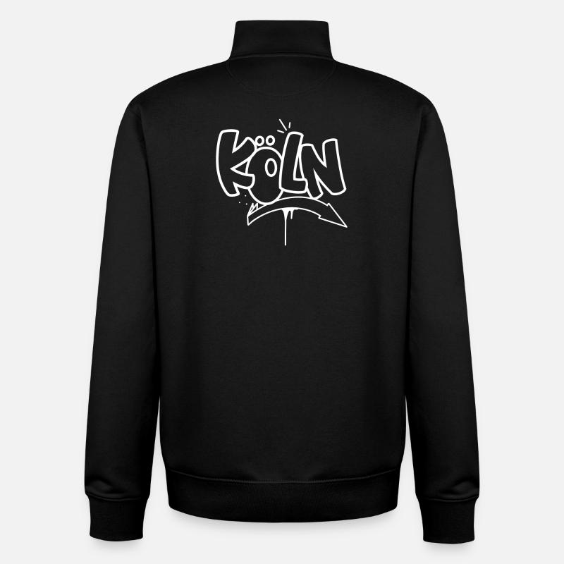 Köln Graffiti - Unisex Organic Zip Sweatshirt von Stanley/Stella - Schwarz