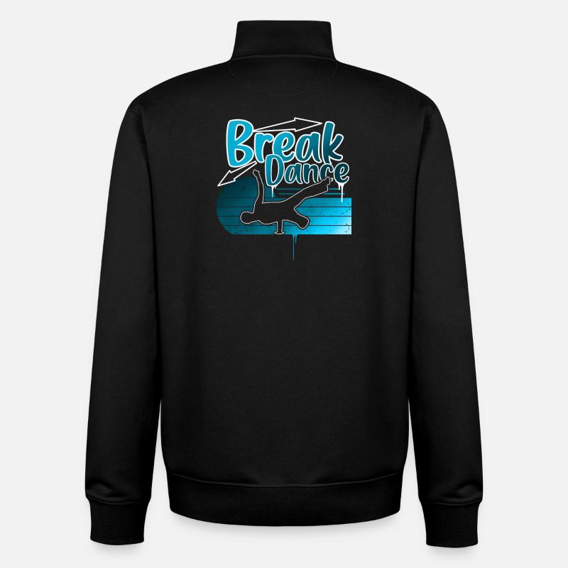 Breakdance - Unisex Organic Zip Sweatshirt by Stanley/Stella - black