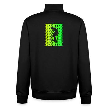 Scooter Sport Design / Idée cadeau - Sweat zippé unisexe en coton bio Stanley/Stella - noir - Dos - AI Model Male 185 light (185cm)