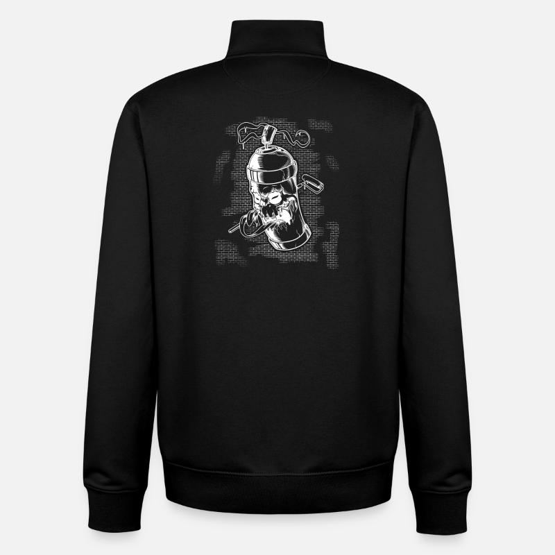 Graffiti spray can - Unisex Organic Zip Sweatshirt by Stanley/Stella - black