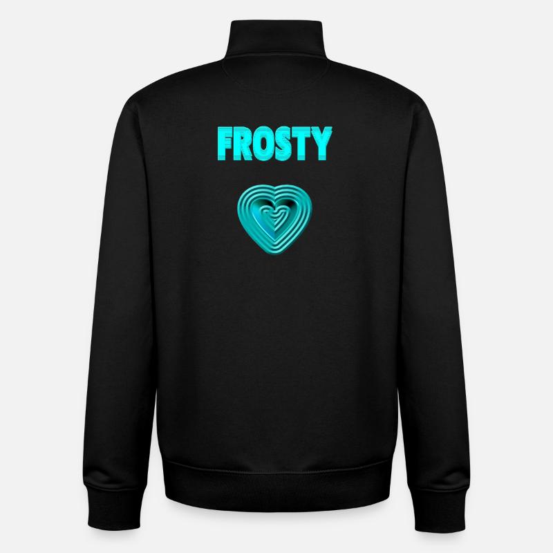FROSTY HERZ - in love - Unisex Organic Zip Sweatshirt von Stanley/Stella - Schwarz