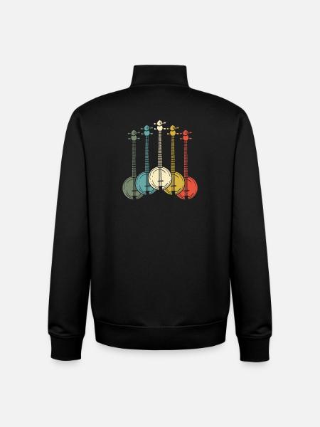 Banjo Banjo Player - Unisex Organic Zip Sweatshirt by Stanley/Stella - black