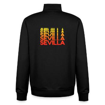 Séville - Sweat zippé unisexe en coton bio Stanley/Stella - noir - Dos - AI Model Male 185 light (185cm)