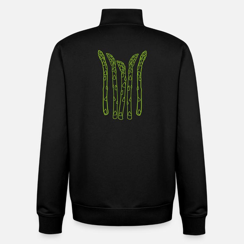 Asperges Spargel - Sweat zippé unisexe en coton bio Stanley/Stella - noir