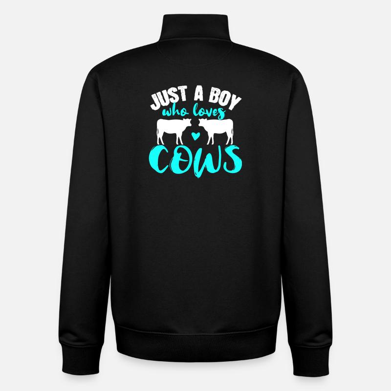 Cow Cows - Unisex Organic Zip Sweatshirt by Stanley/Stella - black