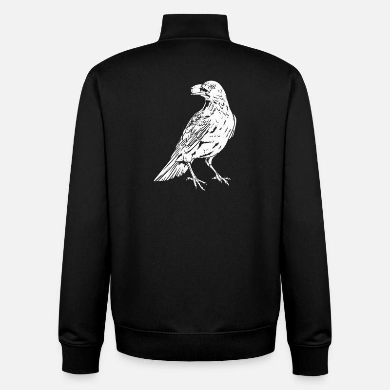 Krähe - Unisex Organic Zip Sweatshirt von Stanley/Stella - Schwarz