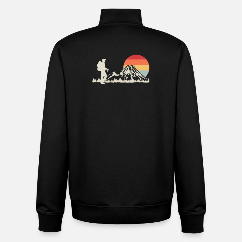 Randonneurs - Sweat zippé unisexe en coton bio Stanley/Stella - noir