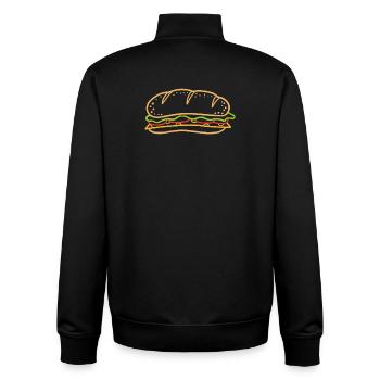 Sandwich - Unisex Organic Zip Sweatshirt by Stanley/Stella - black - Back - AI Model Male 185 light (185cm)