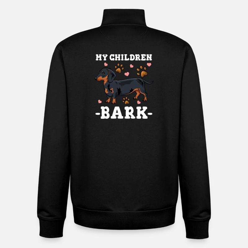 Teckel - Sweat zippé unisexe en coton bio Stanley/Stella - noir