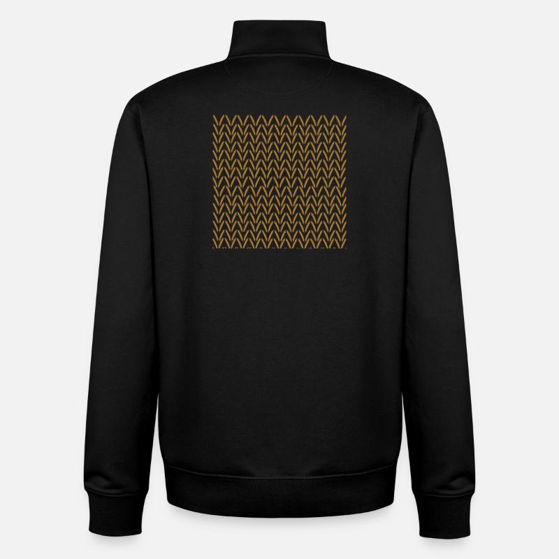 Épis de seigle motif de maïs, plantes - Sweat zippé unisexe en coton bio Stanley/Stella - noir