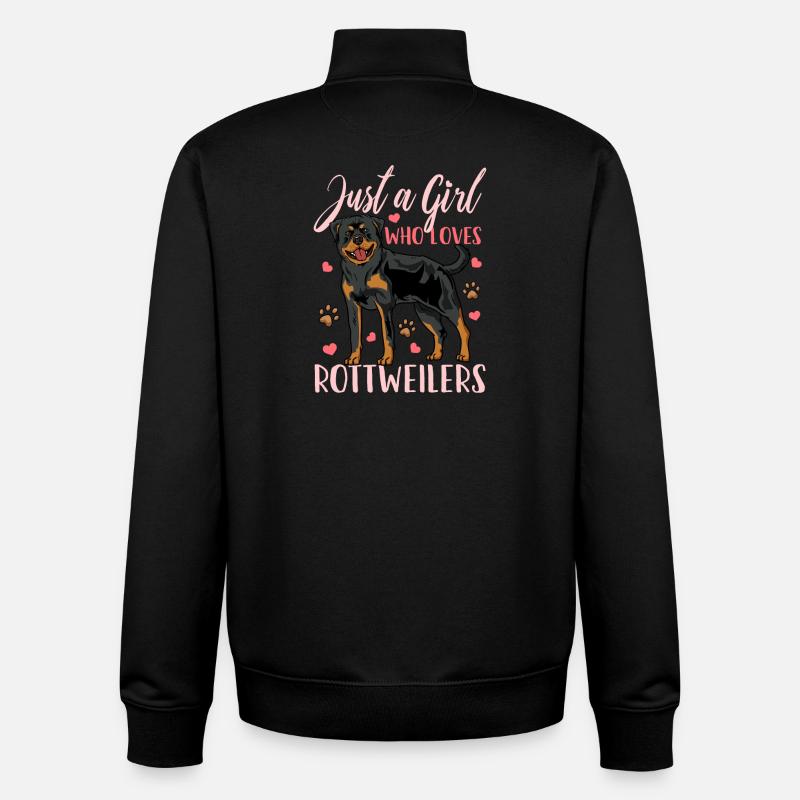 Rottweiler - Sweat zippé unisexe en coton bio Stanley/Stella - noir