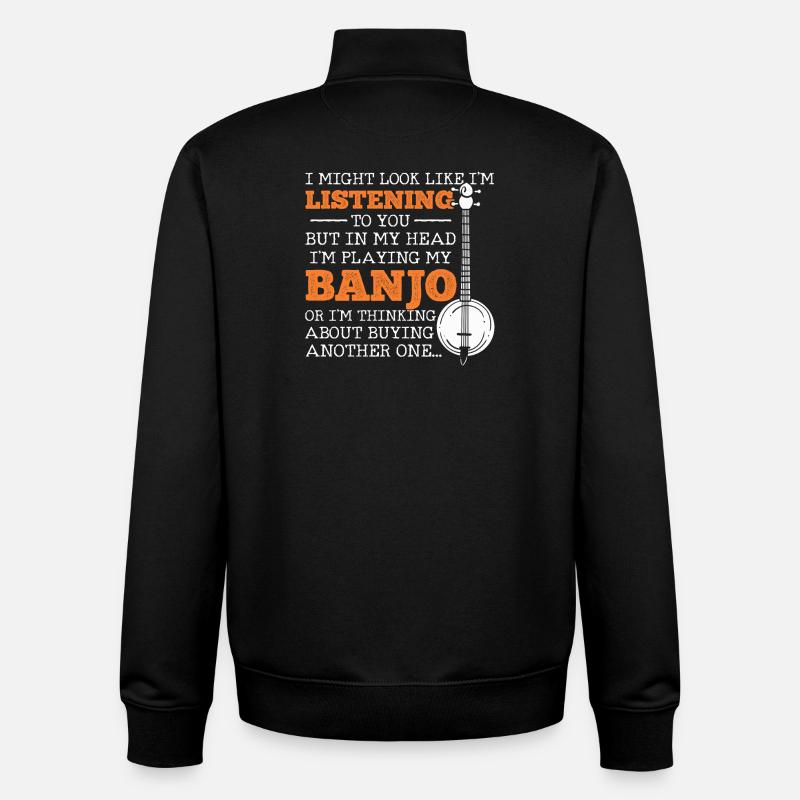 Banjo - Sweat zippé unisexe en coton bio Stanley/Stella - noir