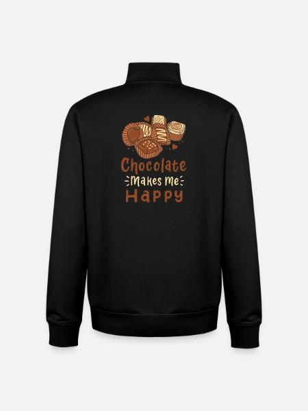 Schokolade Pralinen - Unisex Organic Zip Sweatshirt von Stanley/Stella - Schwarz