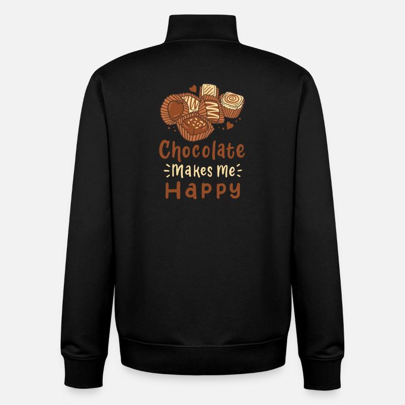 Schokolade Pralinen - Unisex Organic Zip Sweatshirt von Stanley/Stella - Schwarz