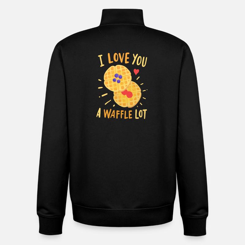 Waffeln Waffelbäcker - Unisex Organic Zip Sweatshirt von Stanley/Stella - Schwarz