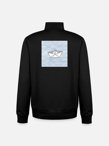 Papierschiff - Unisex Organic Zip Sweatshirt von Stanley/Stella - Schwarz