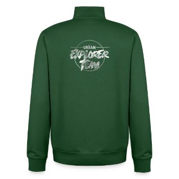 Équipe Urban Explorer - Sweat zippé unisexe en coton bio Stanley/Stella - vert bouteille - Dos - AI Model Male 185 dark (185cm)